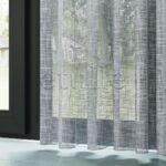 Gri Keten Çizgi Efekli Kalın Dökümlü Düz Tül Perde | Torin - Görsel 4