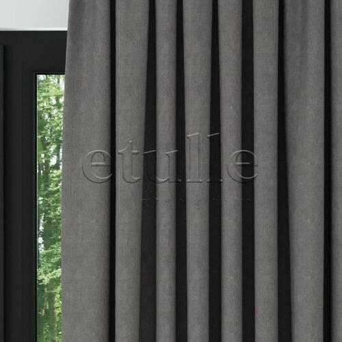 Gri Naturel Keten Fon Perde | Casual