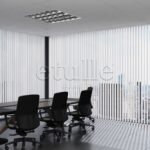 Kahverengi - Gri Çizgili PVC Dikey Perde - Görsel 2