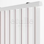 Kahverengi - Pembe Çizgili PVC Dikey Perde