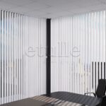 Kahverengi - Pembe Çizgili PVC Dikey Perde - Görsel 3