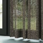 Kahverengi Şönil Efekli File Kalın Düz Tül Perde | Ezri - Görsel 4