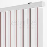 Kırmızı - Kahverengi Çizgili PVC Dikey Perde