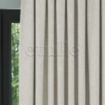 Koyu Krem Keten Desen Efekli Dökümlü Fon Perde | Ezri