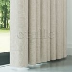 Koyu Krem Keten Desen Efekli Dökümlü Fon Perde | Ezri - Görsel 4