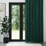 Koyu Yeşil Modern Balık Sırtı Desenli Fon Perde | Cirrus - Görsel 2