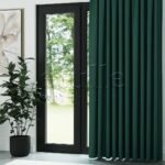 Koyu Yeşil Modern Balık Sırtı Desenli Fon Perde | Cirrus - Görsel 3