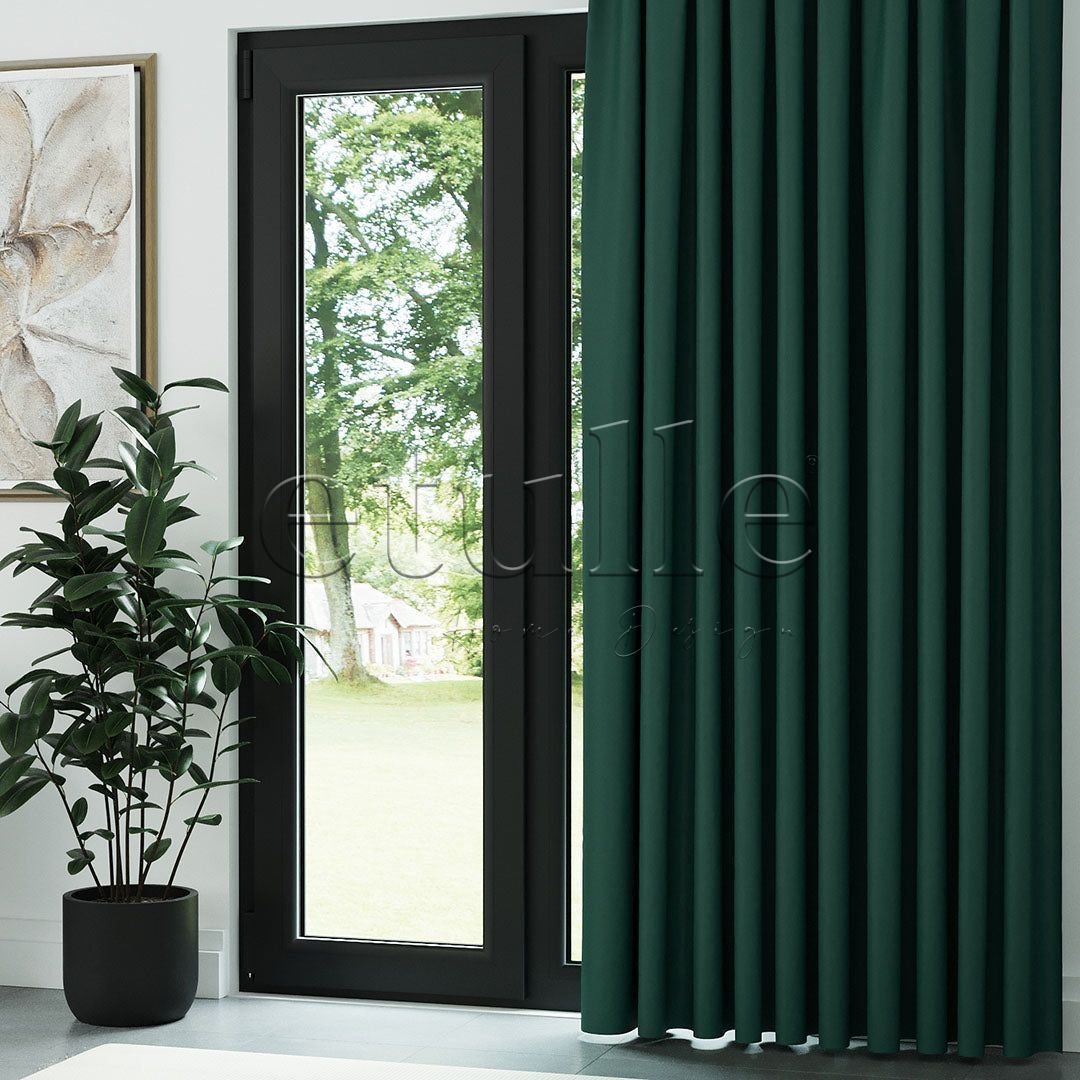 Koyu Yeşil Modern Balık Sırtı Desenli Fon Perde | Cirrus - Görsel 3