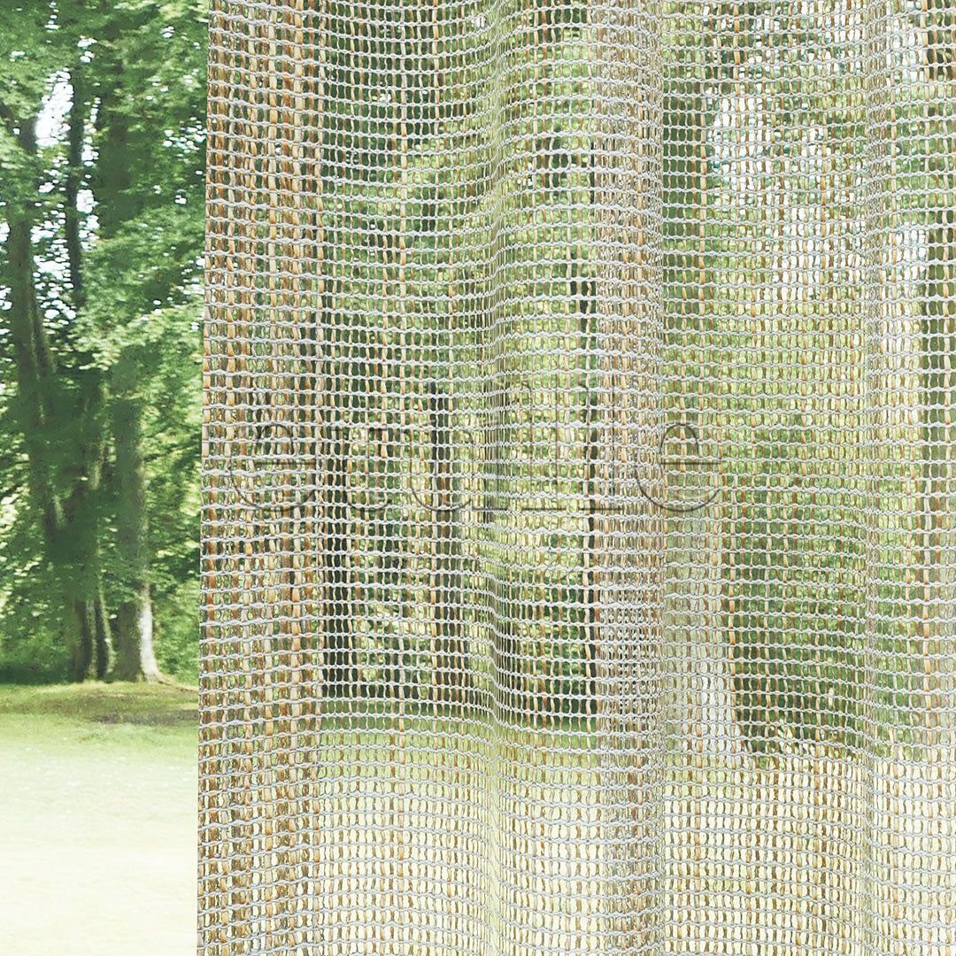 Krem File Zemin Kalın Keten Efekli Düz Tül Perde | Minos - Görsel 5