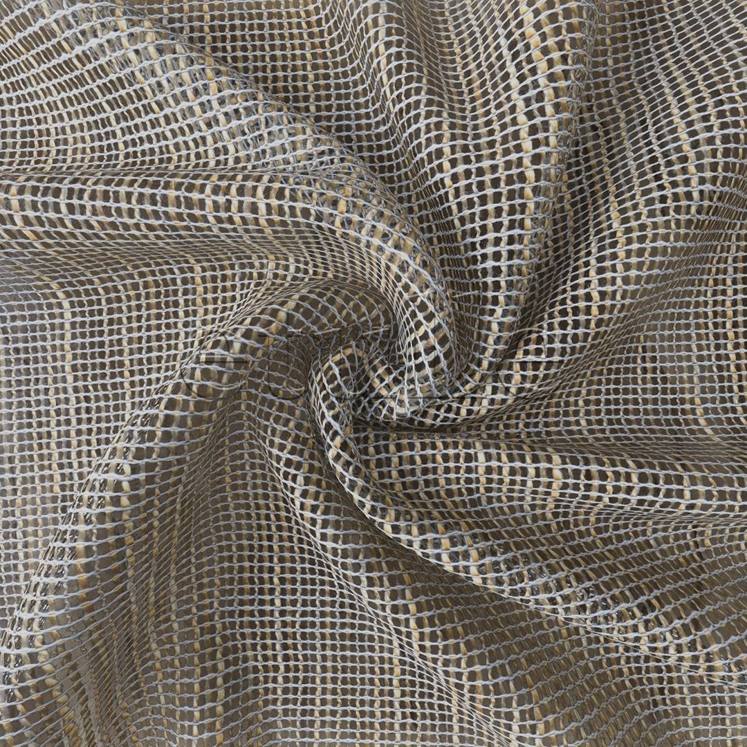 Krem File Zemin Kalın Keten Efekli Düz Tül Perde | Minos - Görsel 6