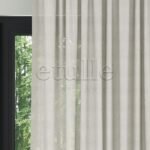 Krem İpek Krep Buzlu Sık Dokuma Zemin Düz Sade Tül Perde | Onetti