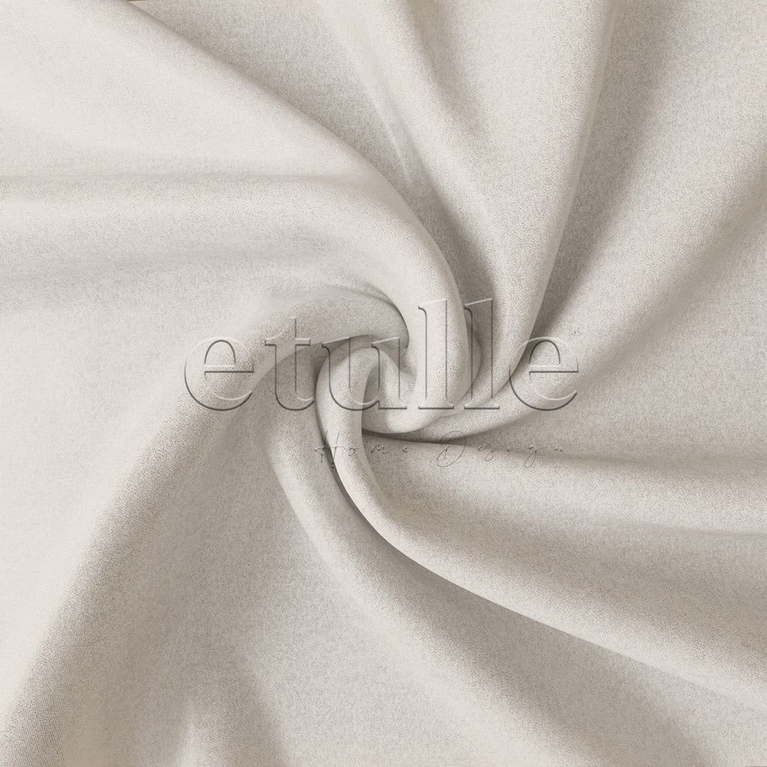 Krem İpek Krep Buzlu Sık Dokuma Zemin Düz Sade Tül Perde | Onetti - Görsel 6