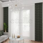 Majorelle - Baskılı Dikey Tül Perde - Görsel 2