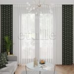 Majorelle - Baskılı Dikey Tül Perde - Görsel 3