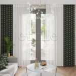 Majorelle - Baskılı Dikey Tül Perde - Görsel 4