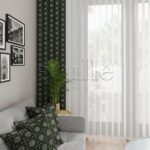 Majorelle - Baskılı Dikey Tül Perde - Görsel 5