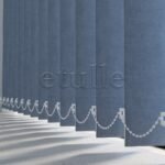 Mavi Blackout Kumaş Dikey Perde | Seraphina - Görsel 6