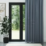 Mavi Mat Fitilli Kadife Fon Perde | Elvey - Görsel 2