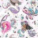Mermaids and Unicorns - Çocuk Odası Dikey Tül Perde - Görsel 11