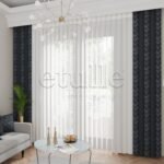 Moss Kafka - Baskılı Dikey Tül Perde - Görsel 2