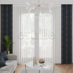 Moss Kafka - Baskılı Dikey Tül Perde - Görsel 3