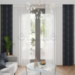 Moss Kafka - Baskılı Dikey Tül Perde - Görsel 4