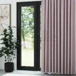 Pembe Keten Desen Efekli Dökümlü Fon Perde | Ezri - Görsel 3