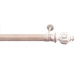 Rustik Perde Borusu 45 mm - Beyaz Turuncu Eskitme Metal - Antik