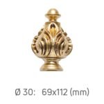 Rustik Perde Borusu 30 mm - Altın Eskitme Metal - Nilüfer - Görsel 2