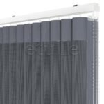 Tarifa dar dikey tül perde, sade ve modern çizgili kompakt tül perde modeli