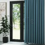 Turkuaz Mat Fitilli Kadife Fon Perde | Elvey - Görsel 3