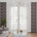 Vince Cudi - Baskılı Dikey Tül Perde - Görsel 3