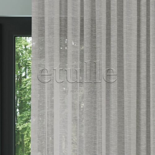 Vizon Parlak Keten Dokulu Düz Tül Perde | Aloe