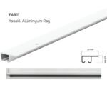 Yanaklı Tekli Alüminyum Ray - Görsel 2