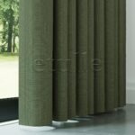 Yeşil Keten Desen Efekli Dökümlü Fon Perde | Ezri - Görsel 4