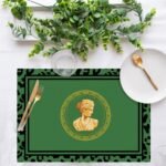 Yeşil Medusa Kumaş Amerikan Servis - 4'lü Set 35X50CM