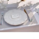 Romantik Kuş ve Çiçek Desenli Amerikan Servis – 4’lü Zarif Sofra Takımı (30x50 Cm)