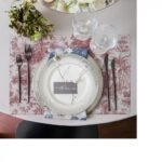 Saklı Bahçe Temalı Kırmızı Amerikan Servis Takımı - 4'lü Set (30x50 cm) - Görsel 3