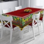 Renkli Limon Desenli Masa Örtüsü 160x220CM
