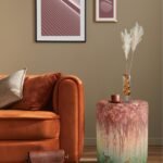 Red Mini Flowers And Gazels Puf