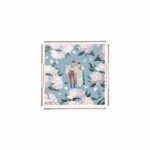 Blue - White Rose Pleksi Tepsi - PT2106 - 25x25cm