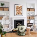 Renkli Manzara Tasarımlı Puf