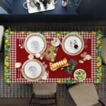 Renkli Limon Desenli Masa Örtüsü 160x220CM - Görsel 2