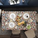 Colorful Flowers Masa Örtüsü 160x220CM - Görsel 2