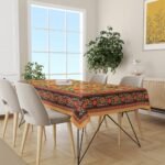 Orange Daisy Flowers Masa Örtüsü 160x220CM - Görsel 2