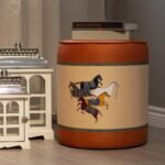 Figüratif At Tasarımlı Puf - Görsel 3