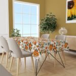 Orange Lotus Masa Örtüsü 160x220CM - Görsel 3