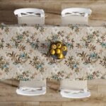 Colorful Leaves And Flowers Masa Örtüsü 160x220CM - Görsel 3