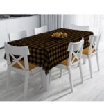 Sarı-Siyah Kare Masa Örtüsü 160x220CM - Görsel 4