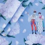 Garden Bloom – Lila Yeşil Tropikal Desenli Amerikan Servis - 4'lü Set 35X50CM - Görsel 6